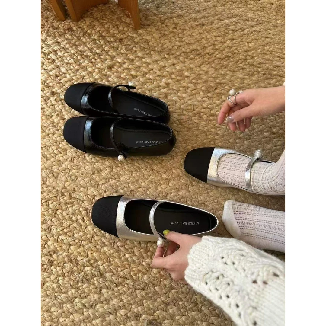 1688-1#米町#珍珠扣点缀~上脚超好看百搭不出错玛丽珍单鞋！（福