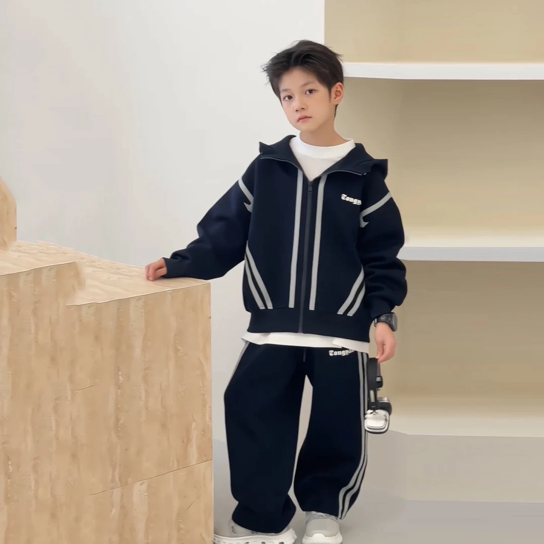 男童套装秋季2025新款儿童洋气韩版运动两件套衣服童装中大童男孩