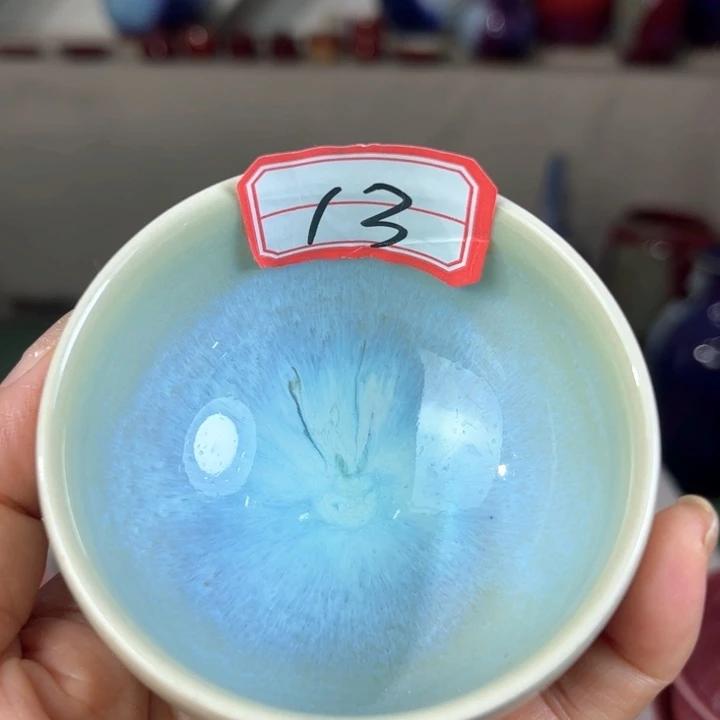 瓷片钧瓷手工艺品杯子