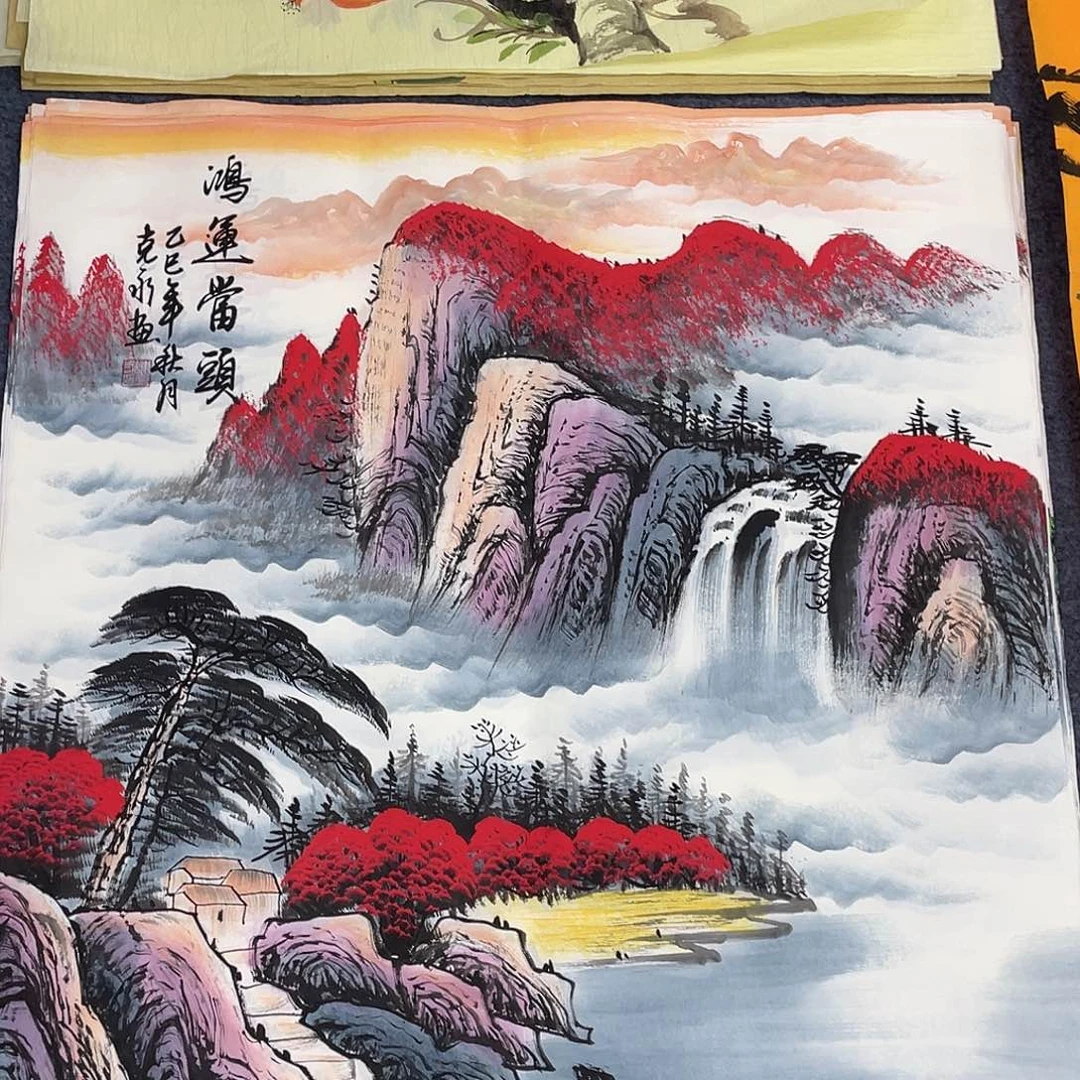 国画国画作品小姐姐放漏…