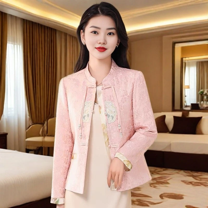 新中式女生国风外套2025春秋季新款妈妈洋气时尚民族风小个子上衣