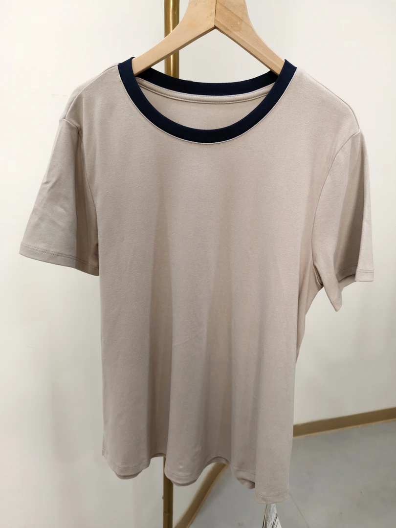 W1456圆领T恤极简风女通勤夏季短袖
