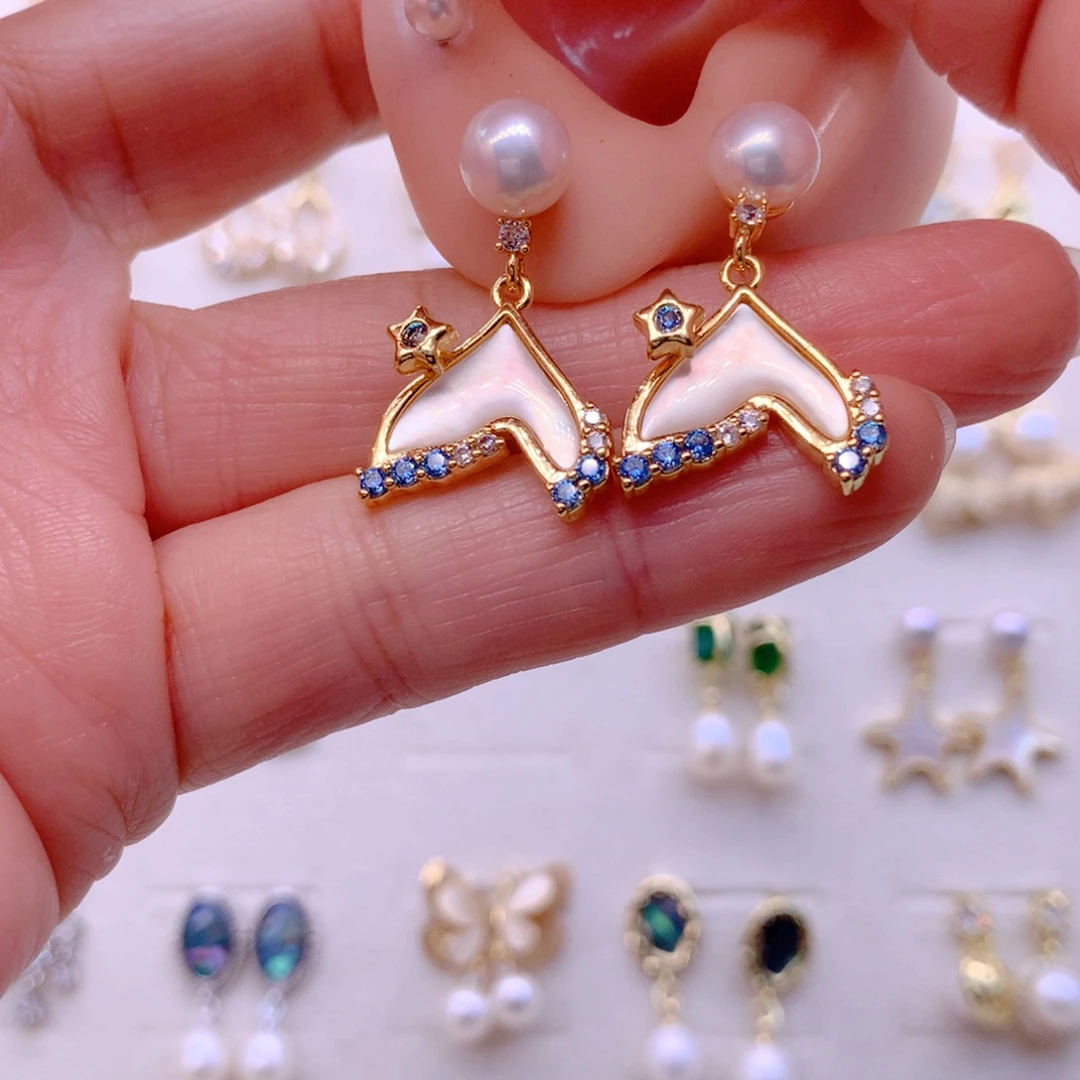 耳饰淡水珍珠合金