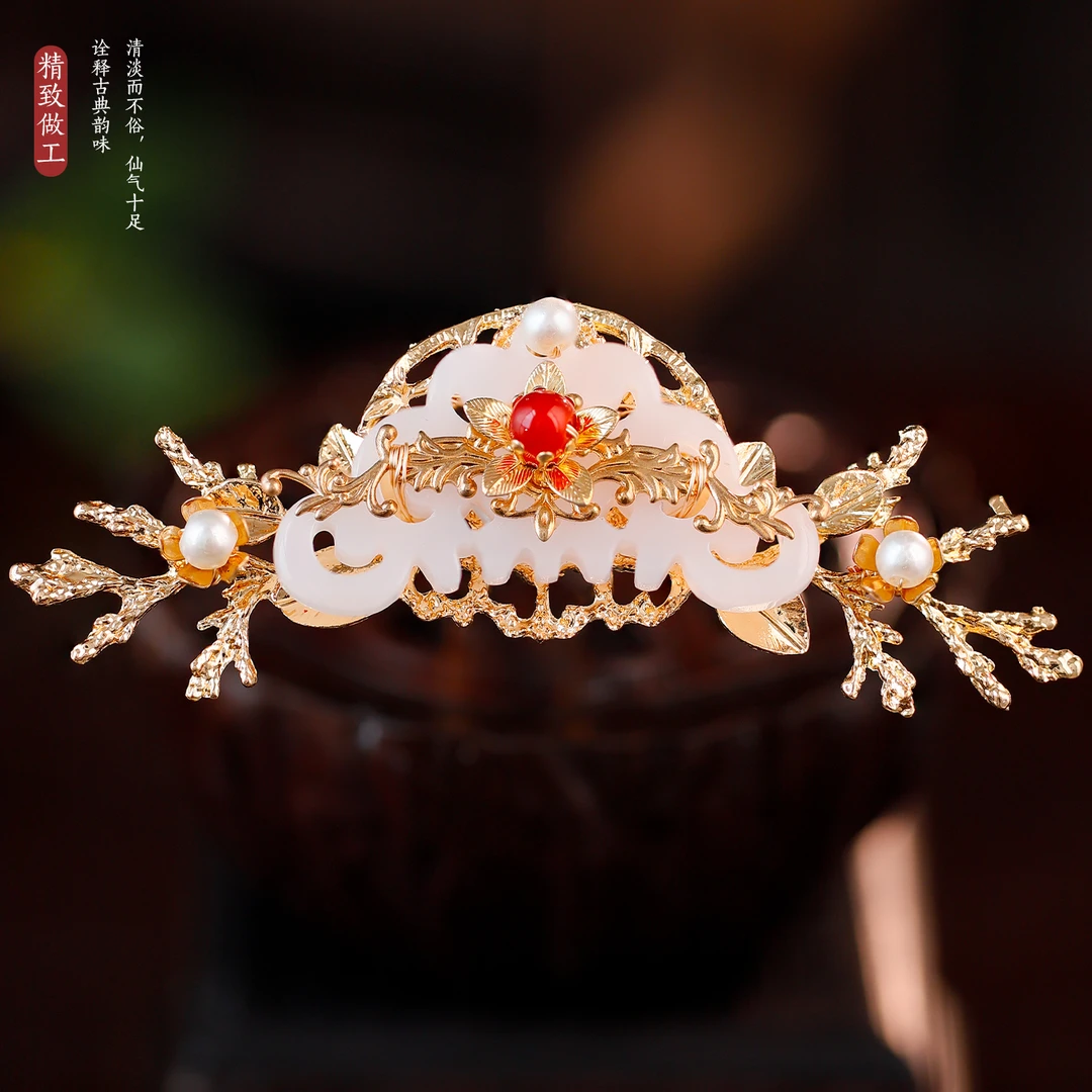 古风汉服醋酸小发冠点缀发钗头饰少女手工古风发饰配饰品