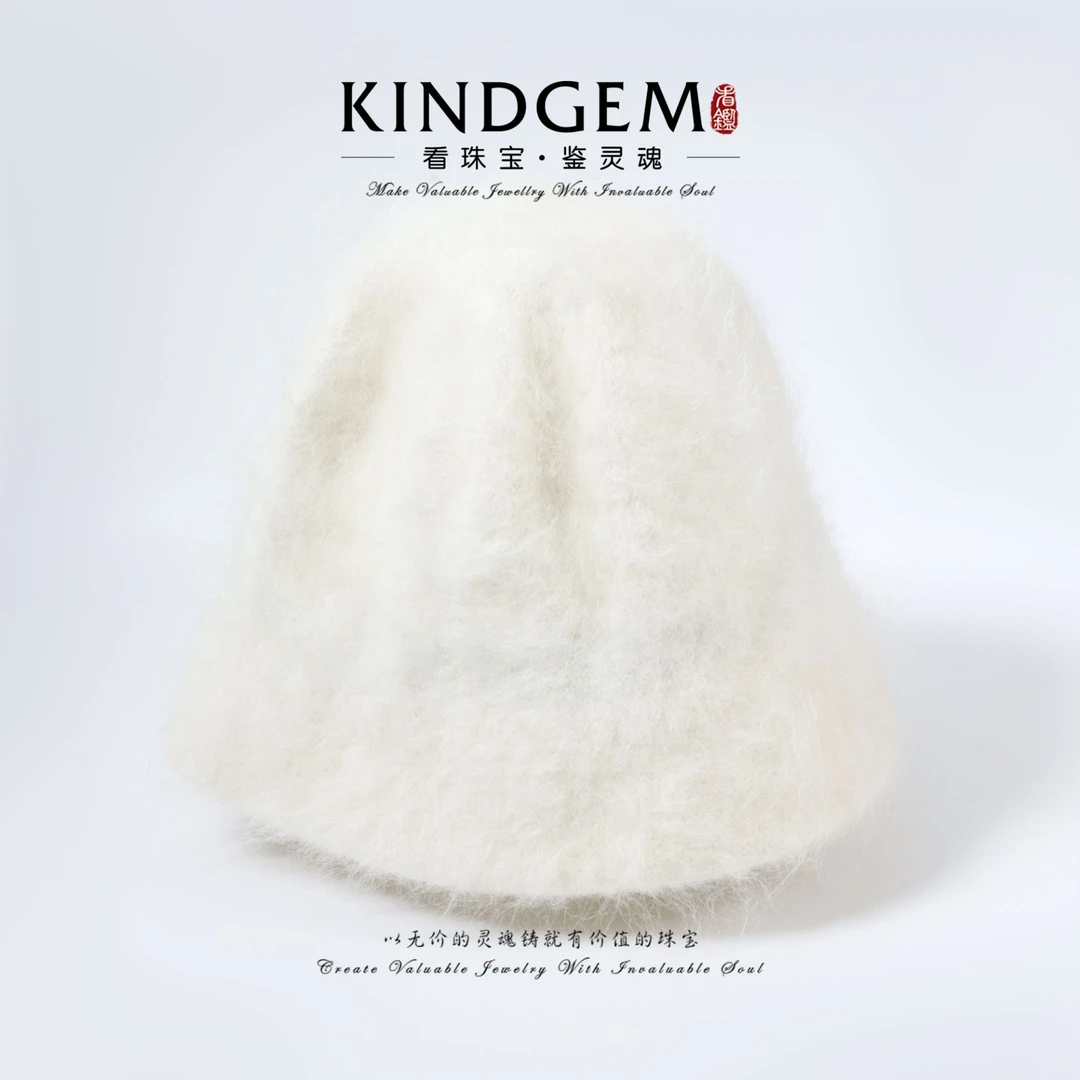 KindGem 秋冬季白色系时尚百搭帽子 C-45418