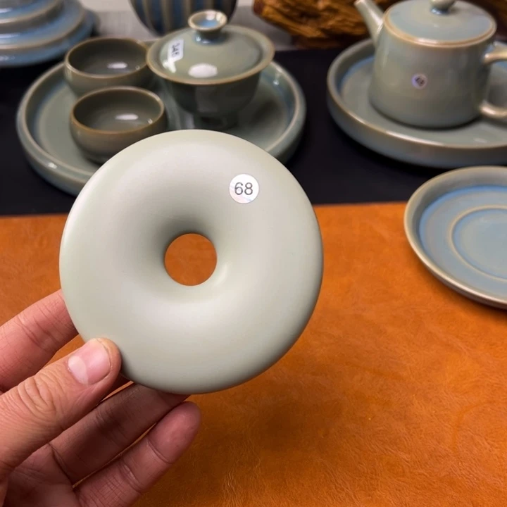 摆件原矿汝瓷手工甜甜圈