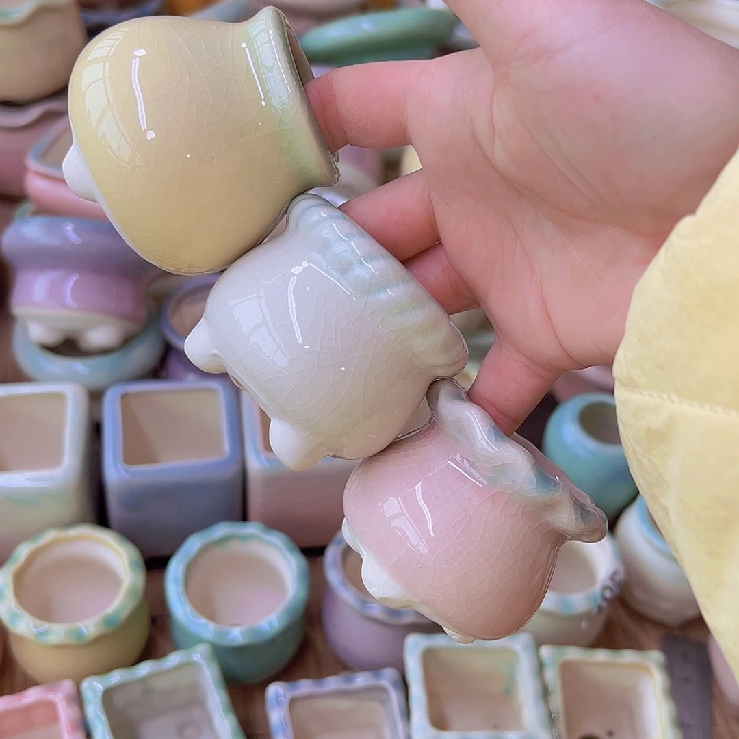 红陶陶瓷花盆当场满12包邮