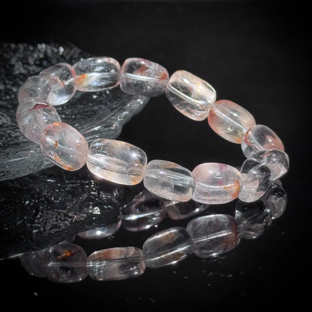 S2354【貝勒爺】黄浇花水晶随型手串（多样性发其一）