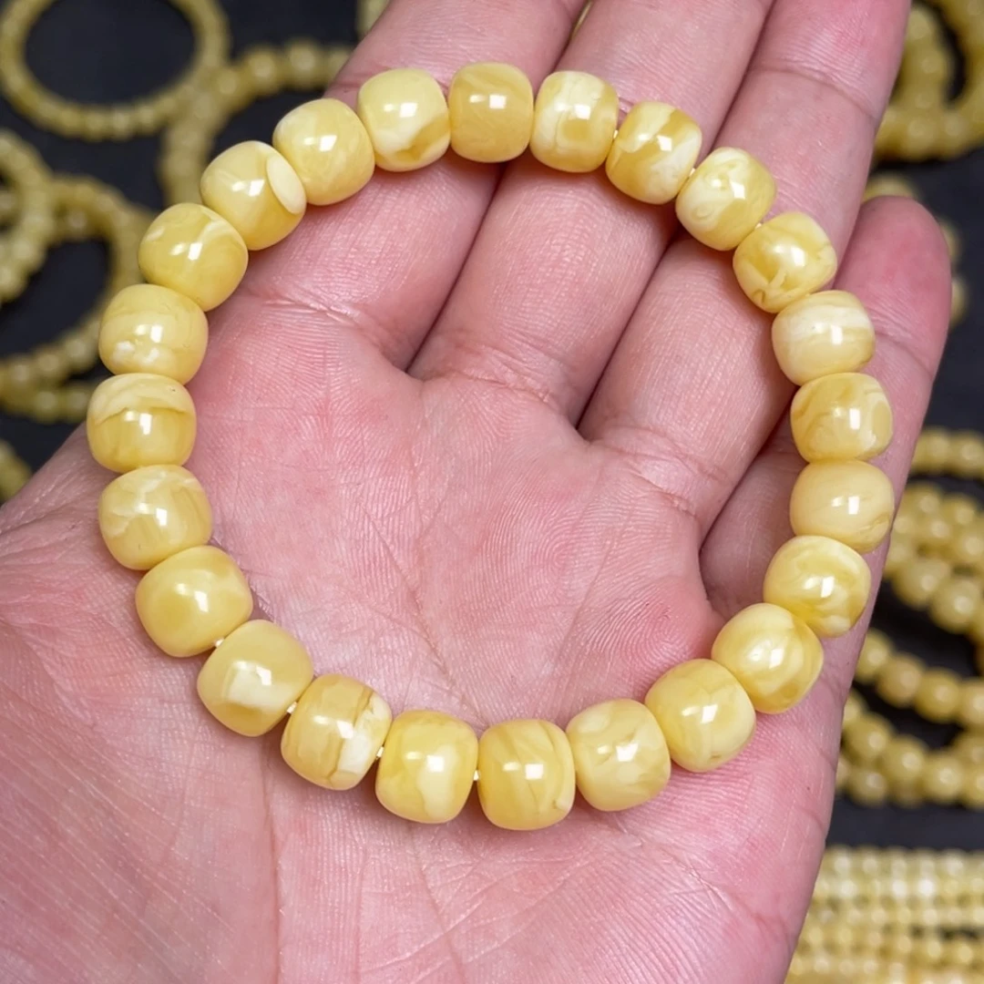 蜜蜡未镶嵌裸石蜜蜡手串9.5mm