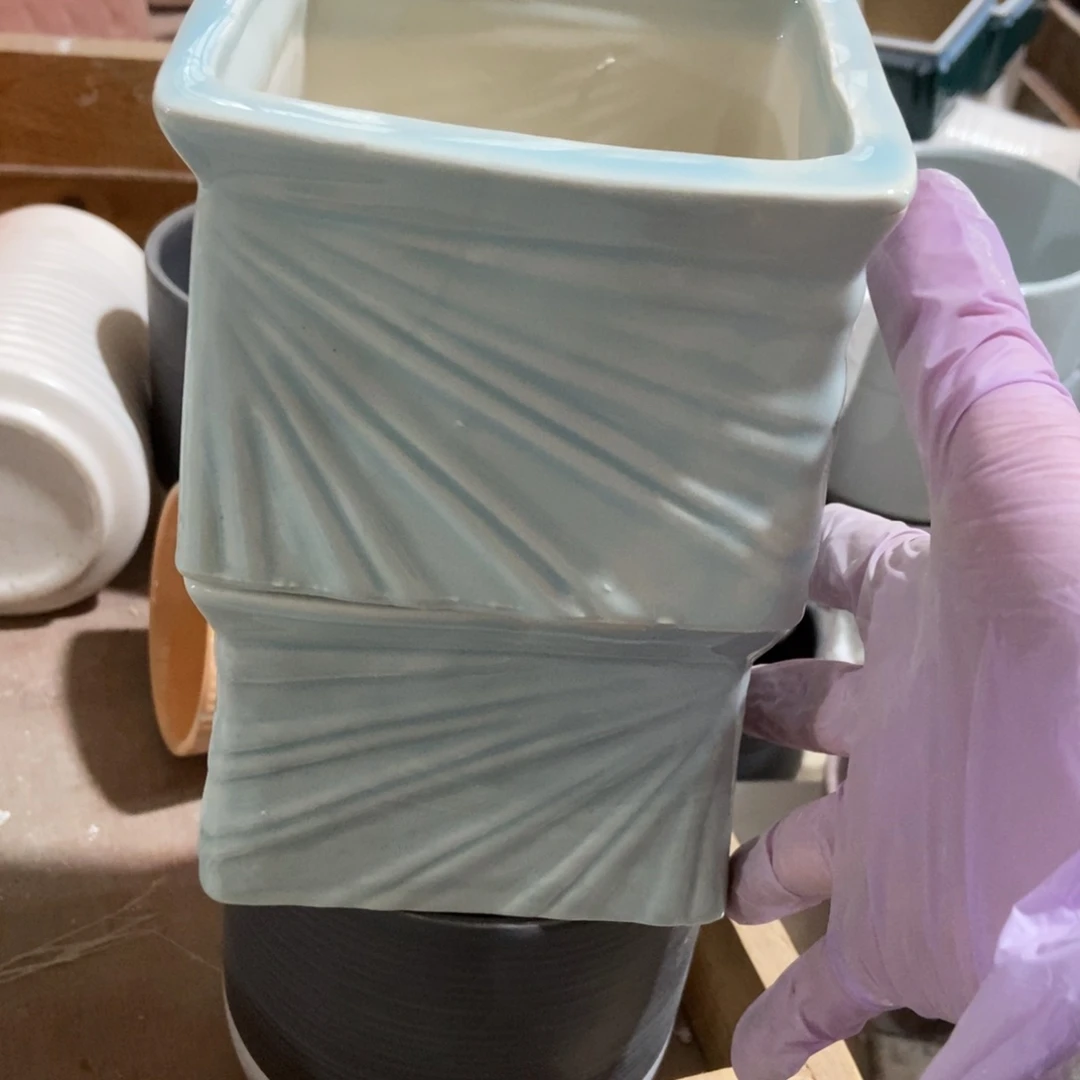 红陶高温陶瓷花盆