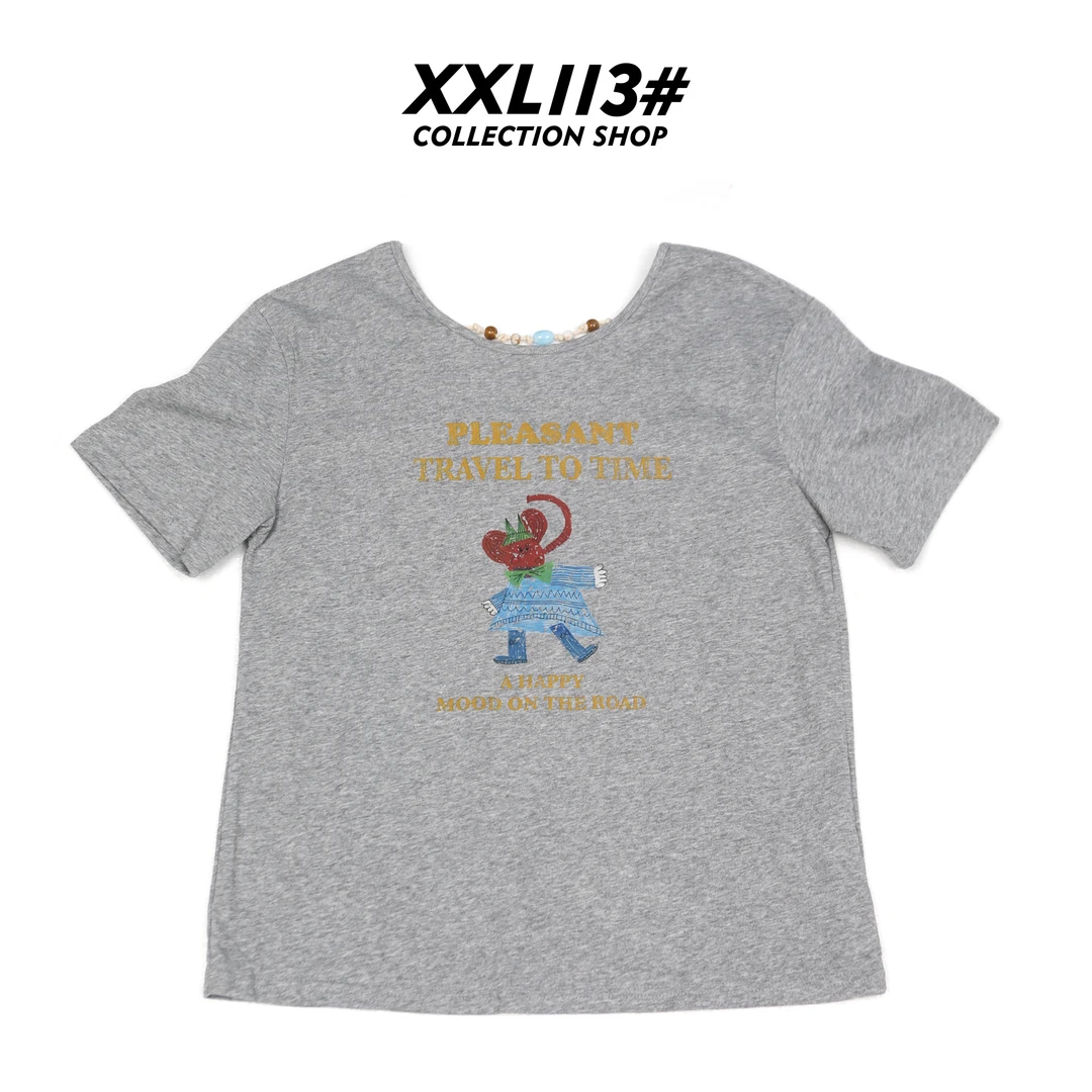 113* CENTRALIZED SHOP印花常规款圆领短袖T恤X5F02F6290