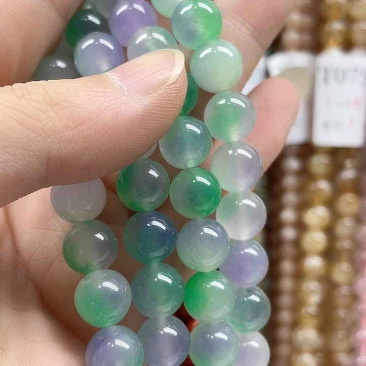 合金玛瑙/玉髓珠宝半成品10mm一条