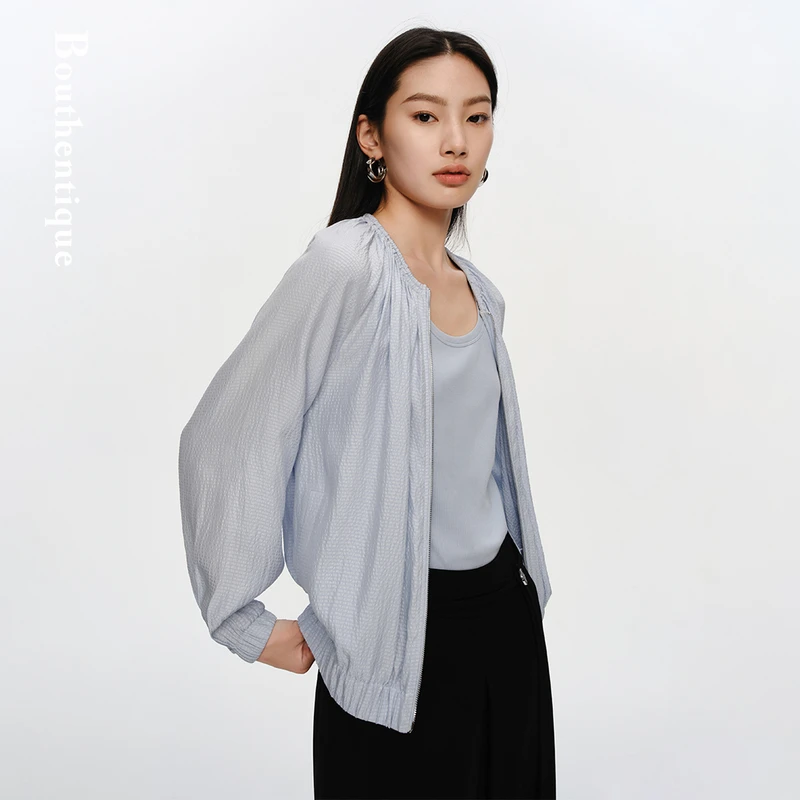 Bouthentique宽松H版型插肩袖设计长袖外套225141E1S27