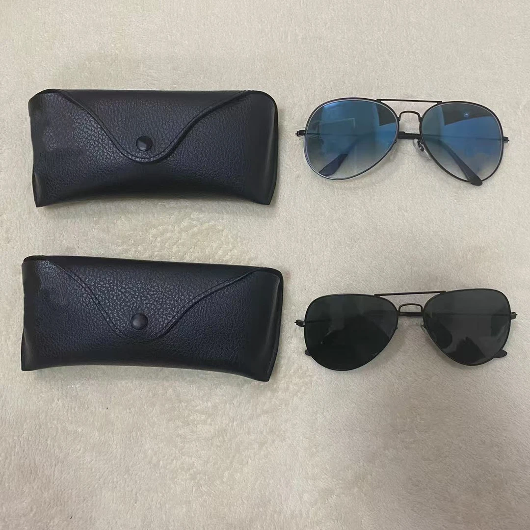 无品牌双色时尚飞行员式休闲太阳镜