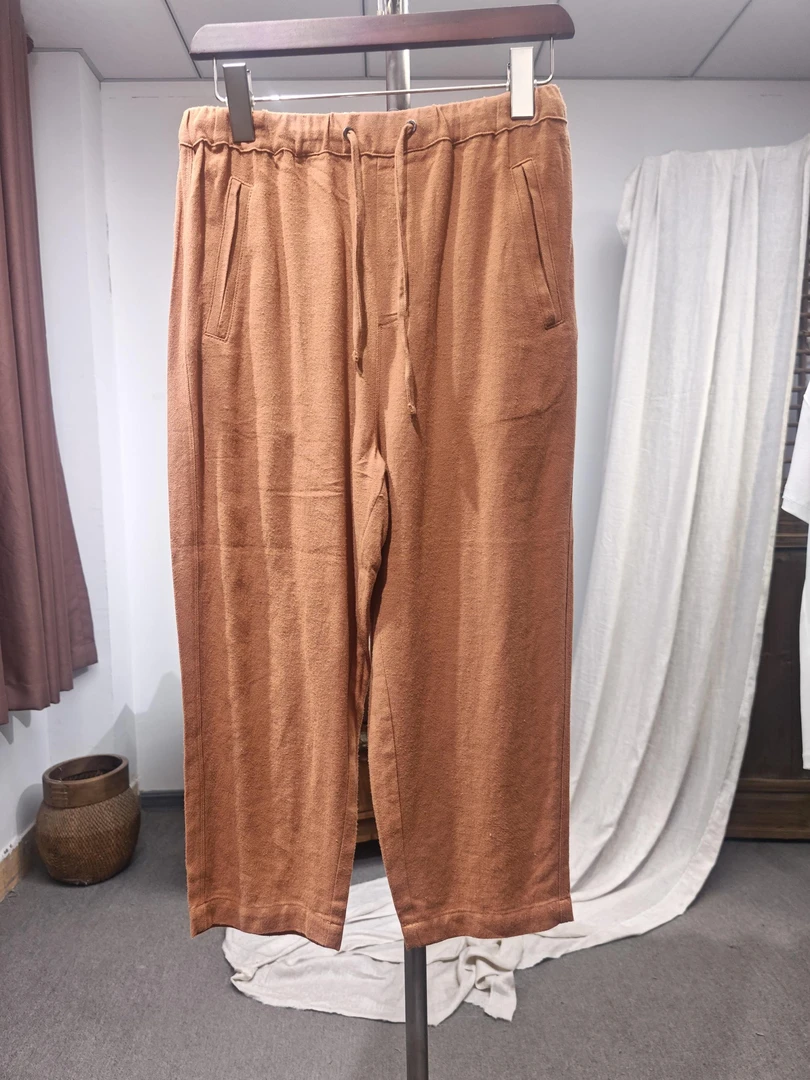 子渊女装20322225夏季新款显瘦遮肉透气纯色简约女士休闲裤松紧腰