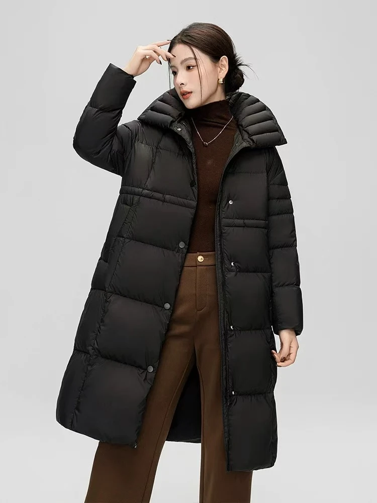 2024冬季新款时尚气质百搭休闲简约风90鹅绒服HN8018