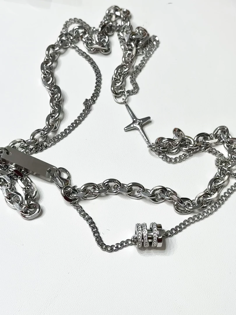 钛钢项链 中性风钛钢不掉色转运珠吊坠项链