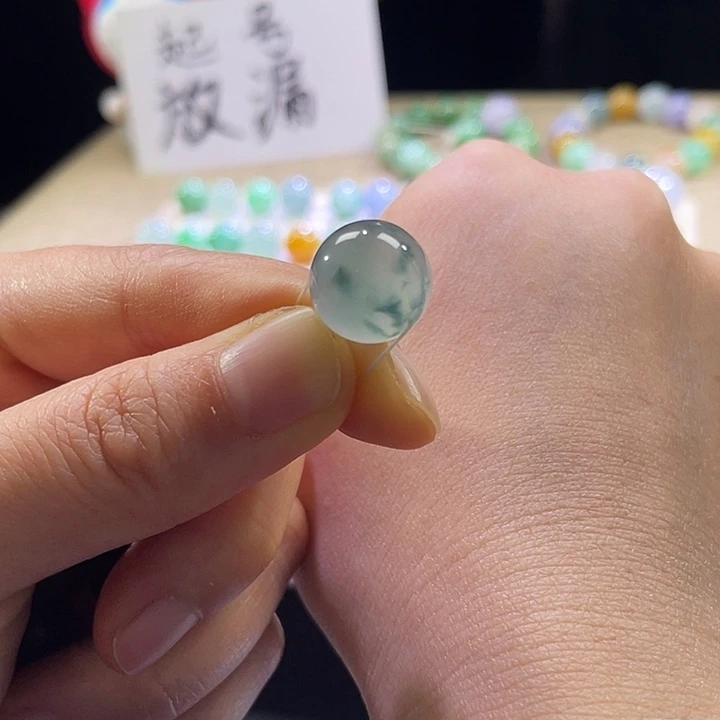 翡翠未镶嵌手链缅甸翡翠A货散珠卡13展示链接勿拍