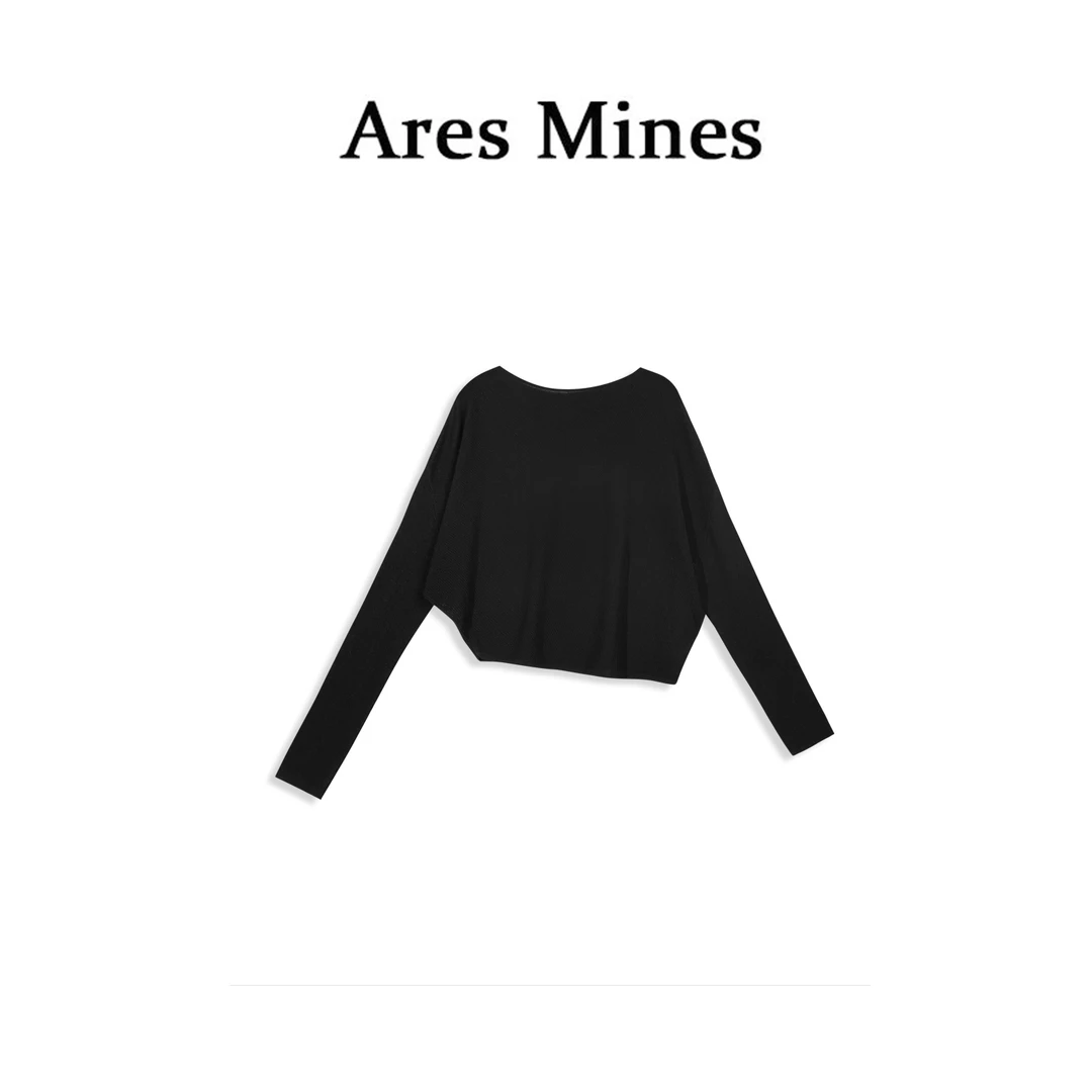 【盛朗熙Ares Mines】云柔漫步 慵懒风一字圆领宽松蝙蝠袖针织衫