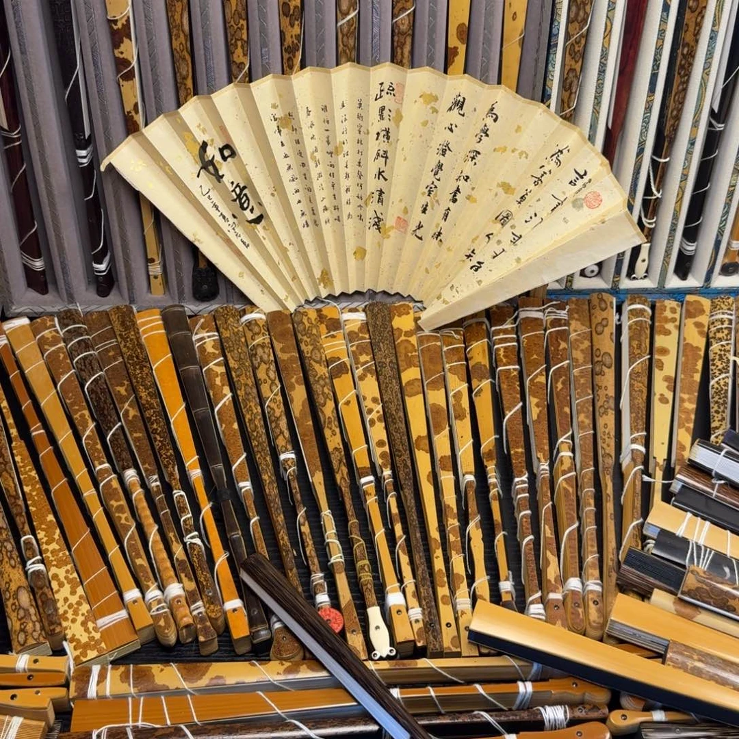 扇子清***抱扇盒10把装大盒