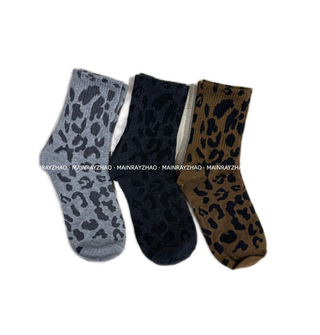 『MAINRAY ZHAO』时尚百搭ins韩版潮流街头百搭豹纹中筒袜