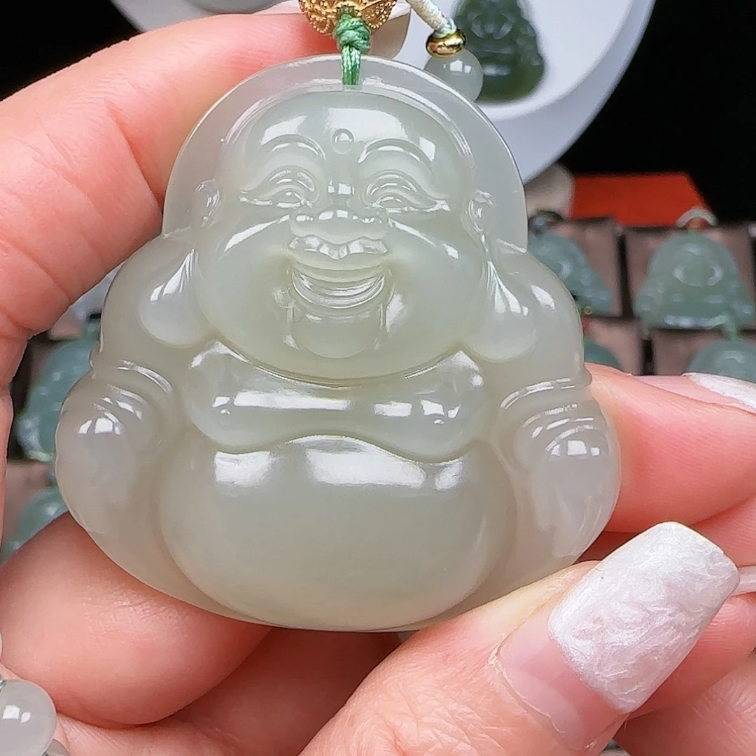 和田玉银S925镀金镶嵌颈饰