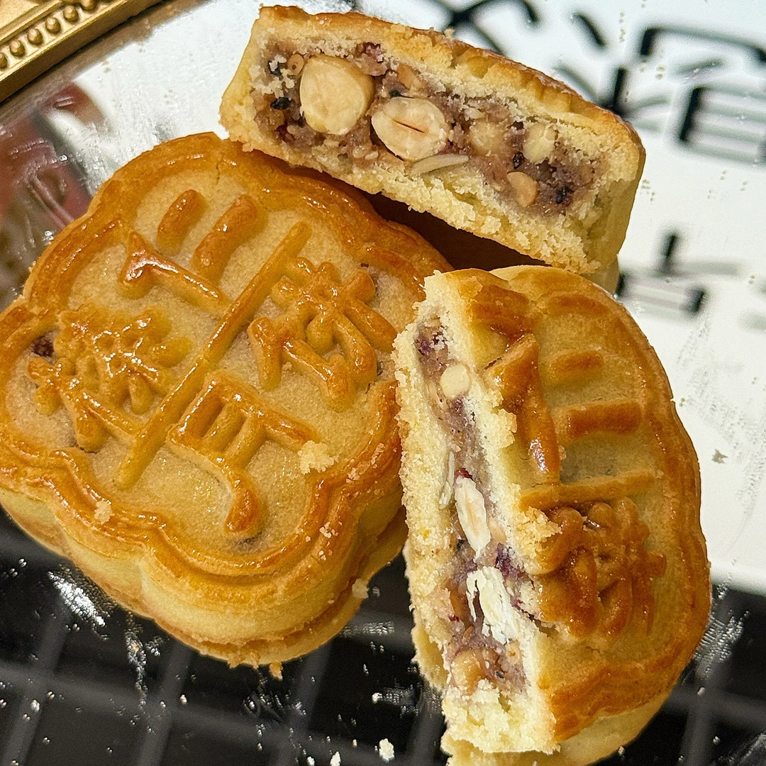 【坤哥优选】传统京式榛仁月饼皮薄馅足中秋糕点零食