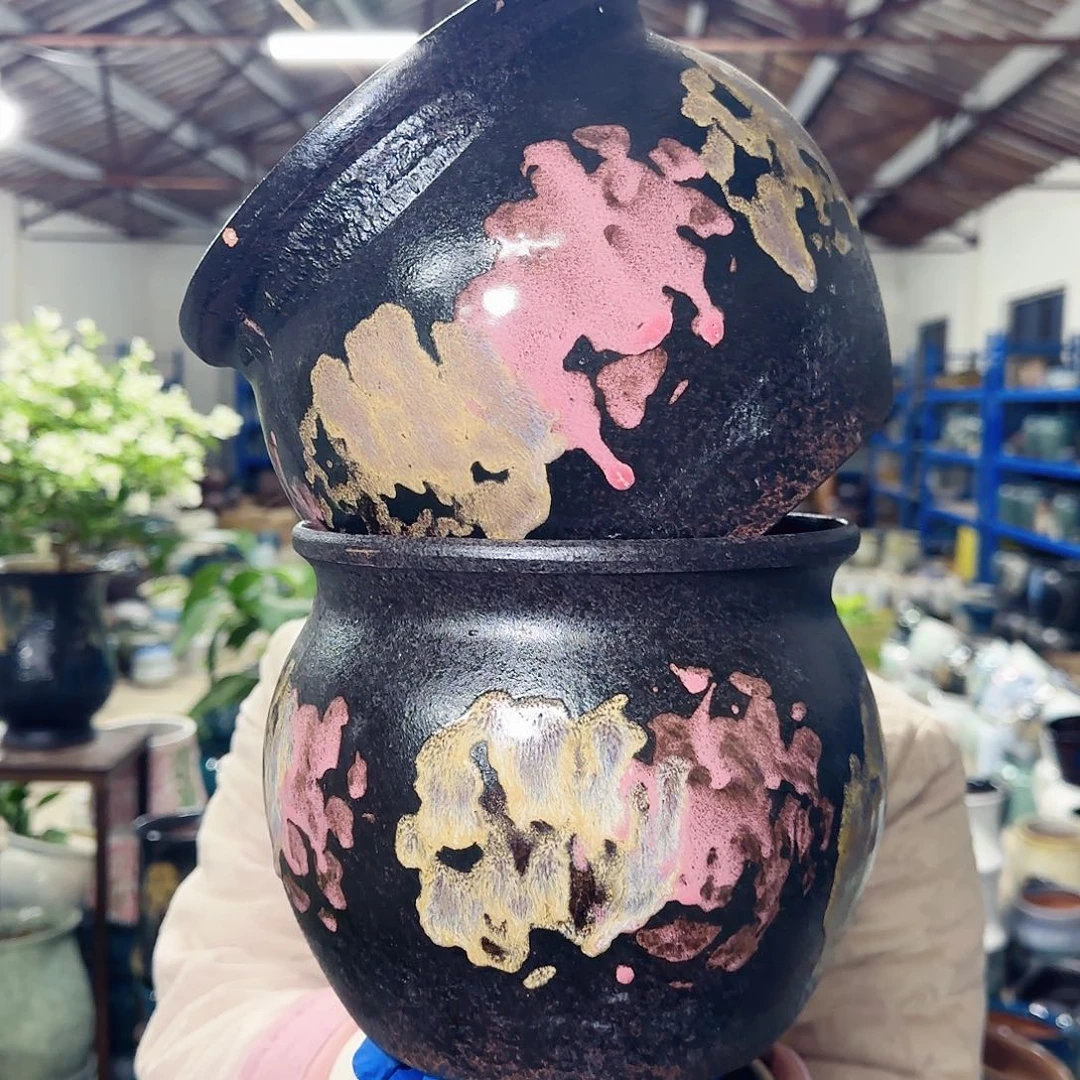 紫砂花盆高17口18