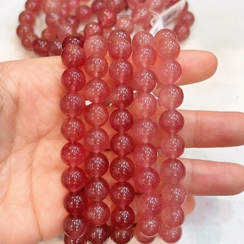 【闪购商品】未镶嵌手链水晶—福利卡10天然草莓晶手串