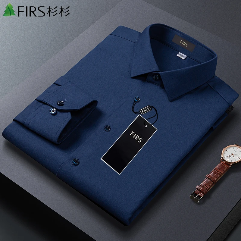 【95%绵羊毛】杉杉男士商务长袖衬衫男款桑蚕丝职业正装抗皱衬衣男