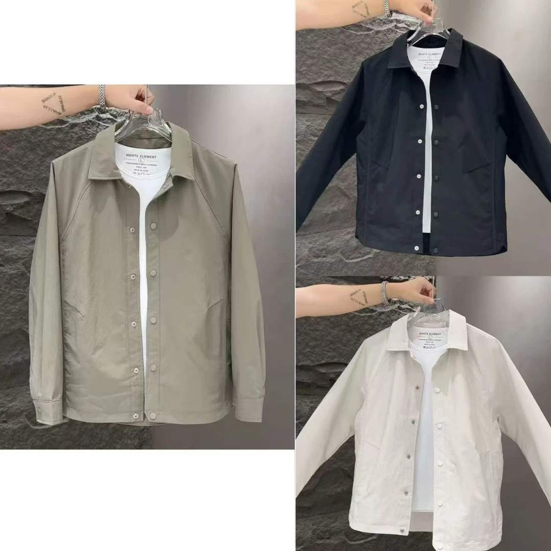 (单/加棉)2025秋季新款休闲百搭通勤长袖潮流户外衬衣夹克外套802