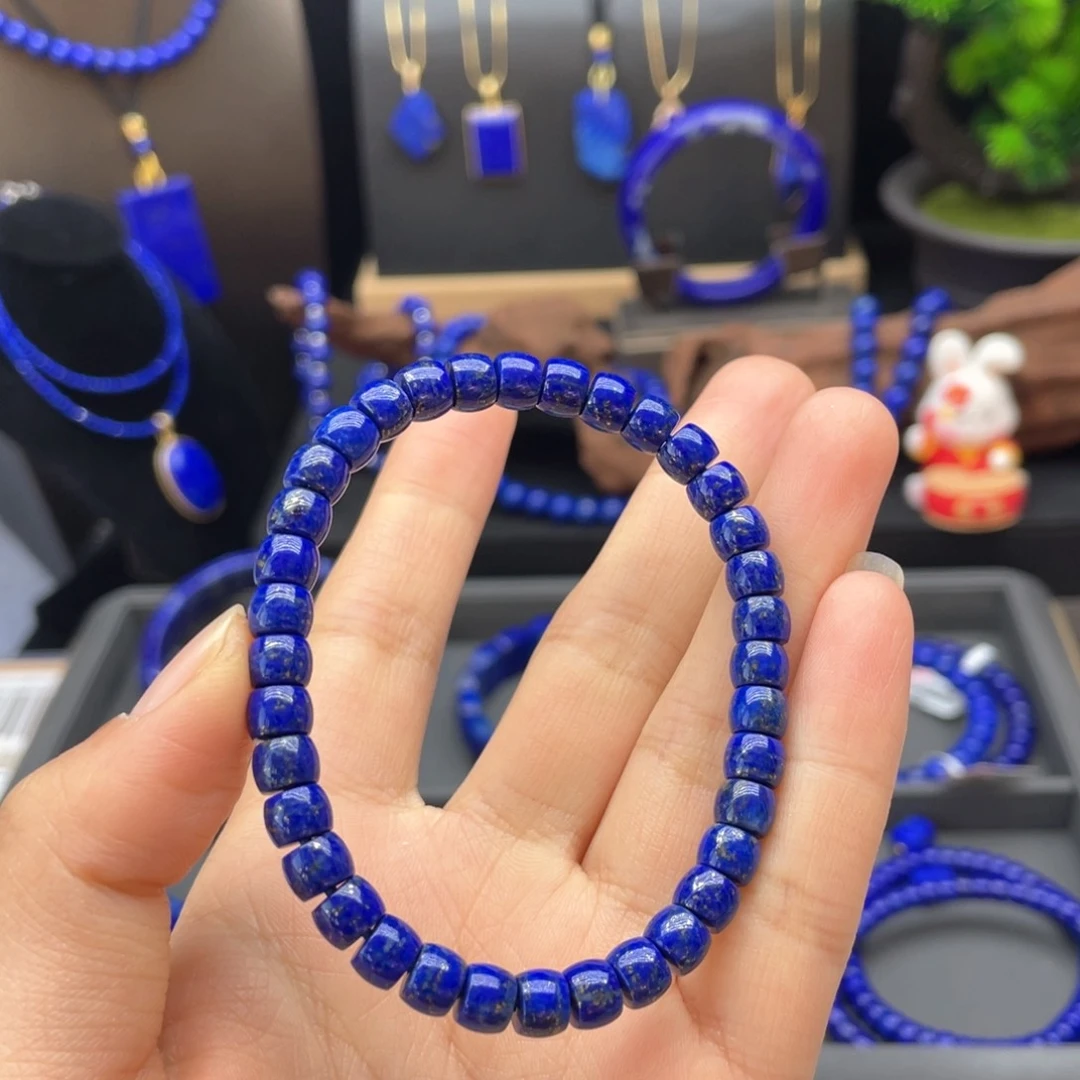 未镶嵌青金石手链6mm直切