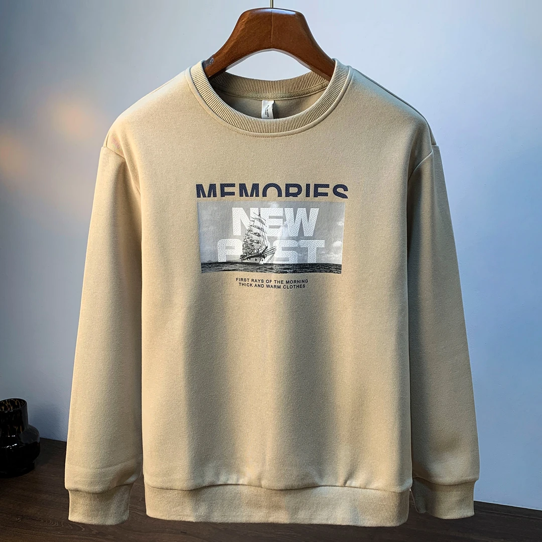 JJ重磅卫衣男2025年秋季潮新款圆领套头衫宽松大码休闲长袖运动衫