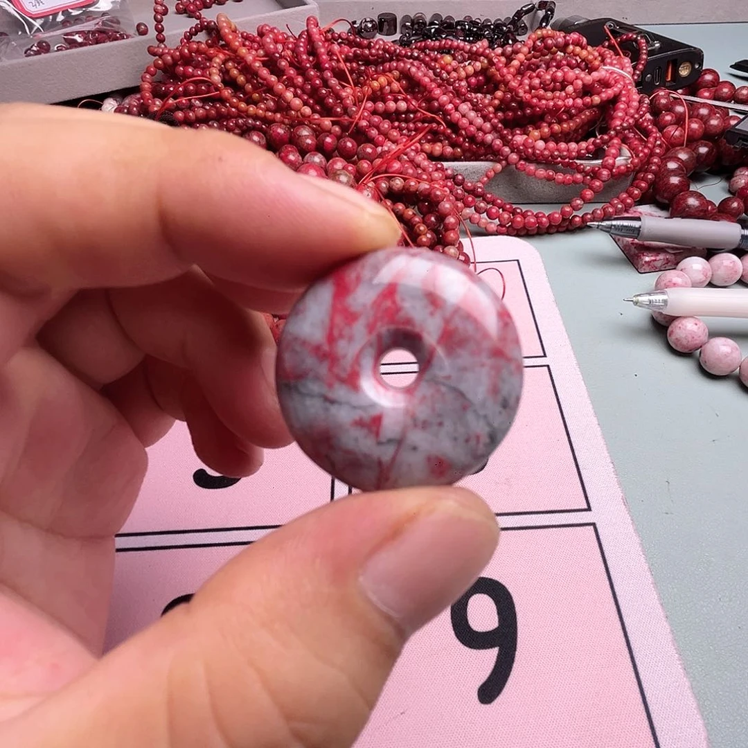 紫砂天然朱砂辰石吊坠