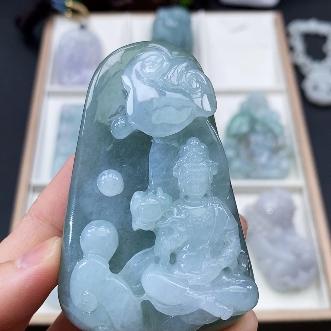 颈饰未镶嵌翡翠秋**叶缅甸翡翠a货