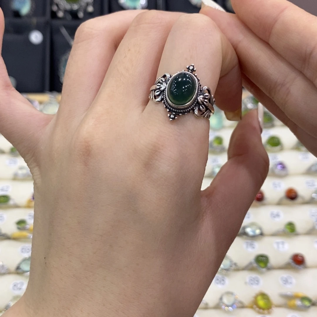 蛇纹石玉珠宝半成品合金泽