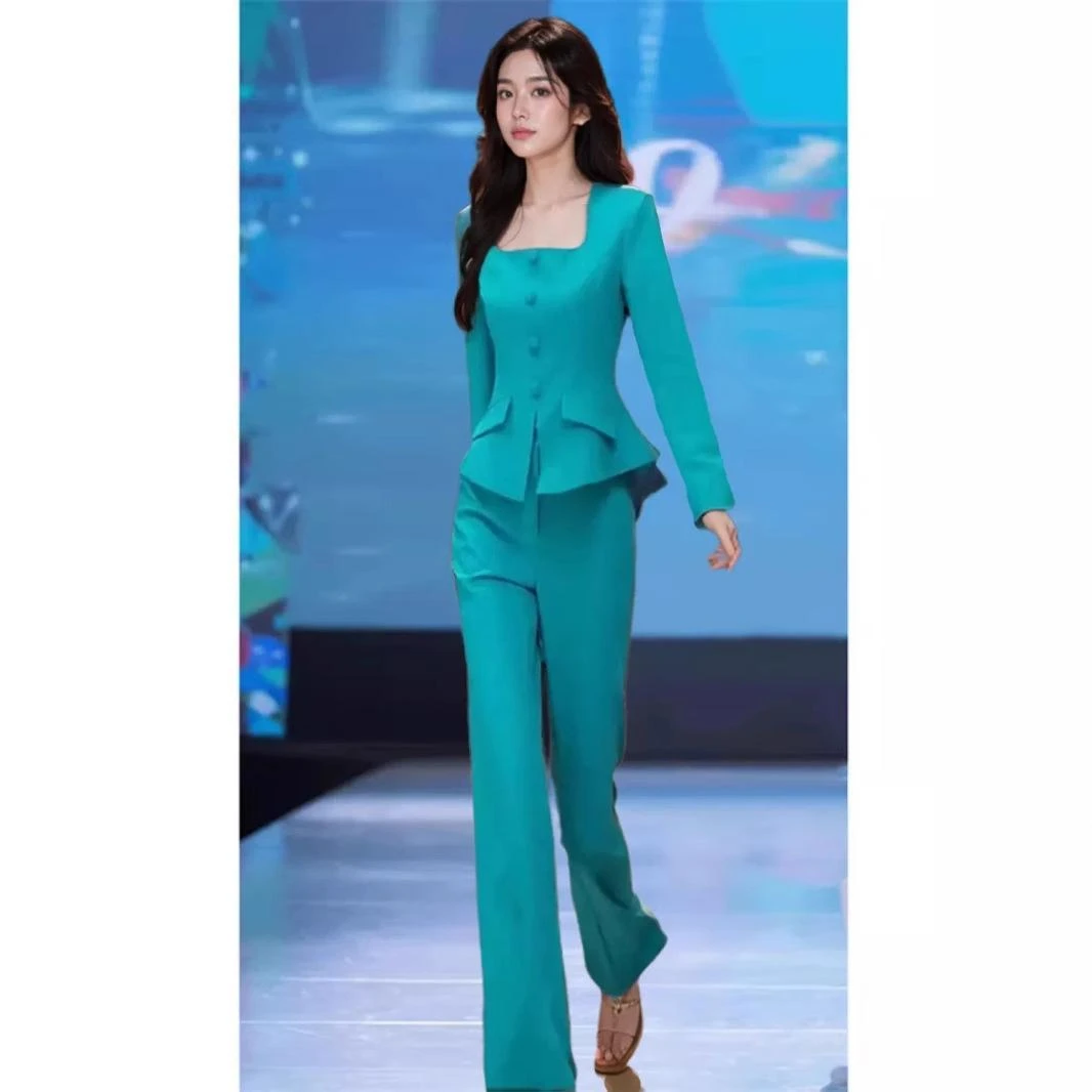 doudop轻奢富家千金早秋高级感小洋装名媛气质高端小香风西装裤子