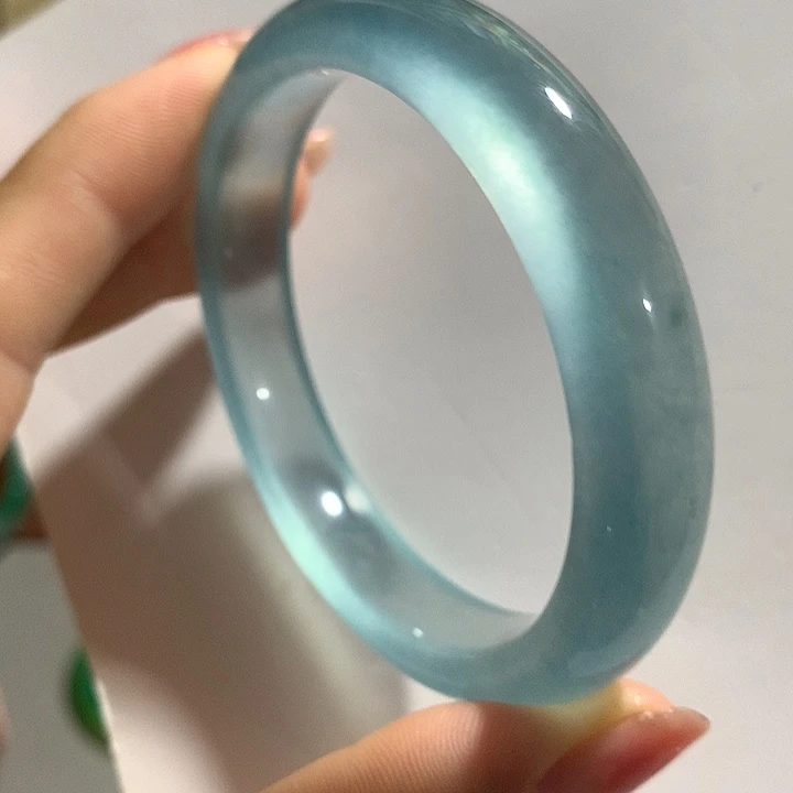 石英质玉手镯合金冰蓝