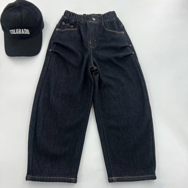 37183高端潮流时尚百搭休闲童装时尚加绒牛仔裤C14-1-3