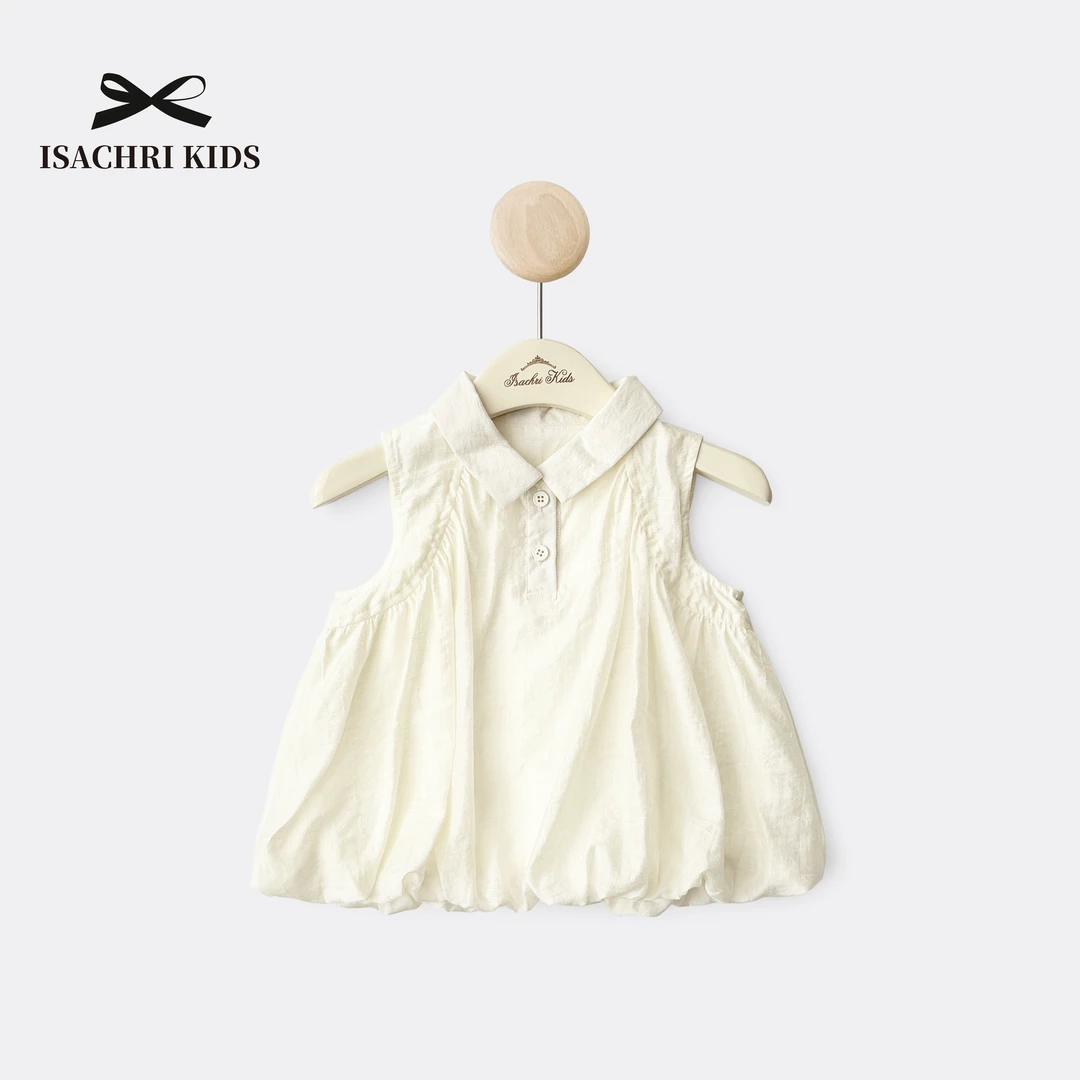 【1月5日反季清】杏仁蜜童装女童夏装T恤无袖娃娃衫宝宝上衣IS529