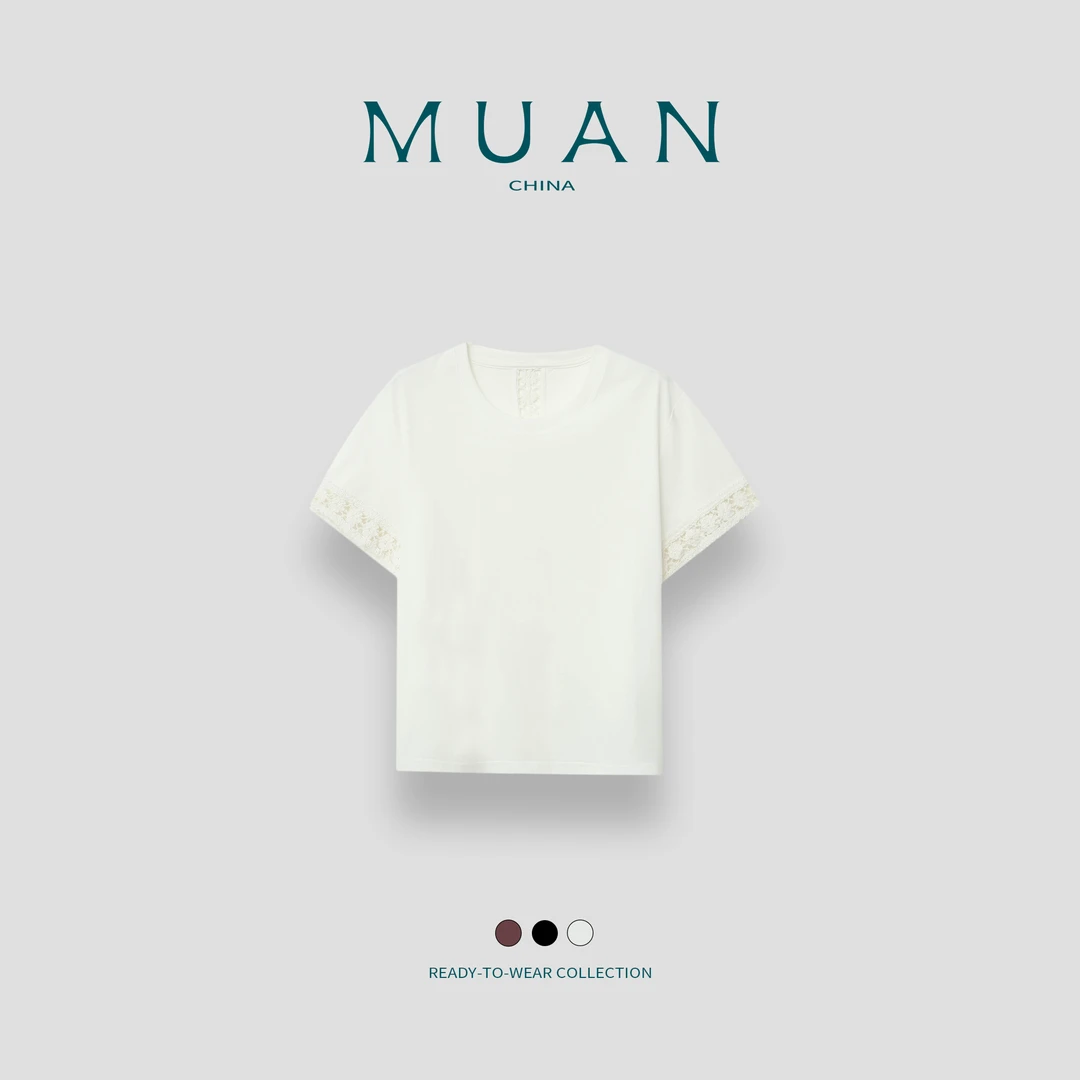 木岸MUAN:《伊莎贝拉T》定制法式宽松简约百搭T恤上衣打底DG3-9009