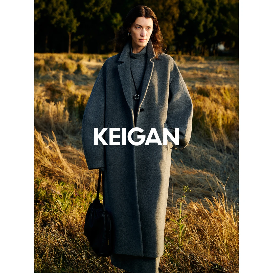 开间传承/意大利王炸TEXCO苣轻盈软绒羊驼廓形翻领極简可颂大衣