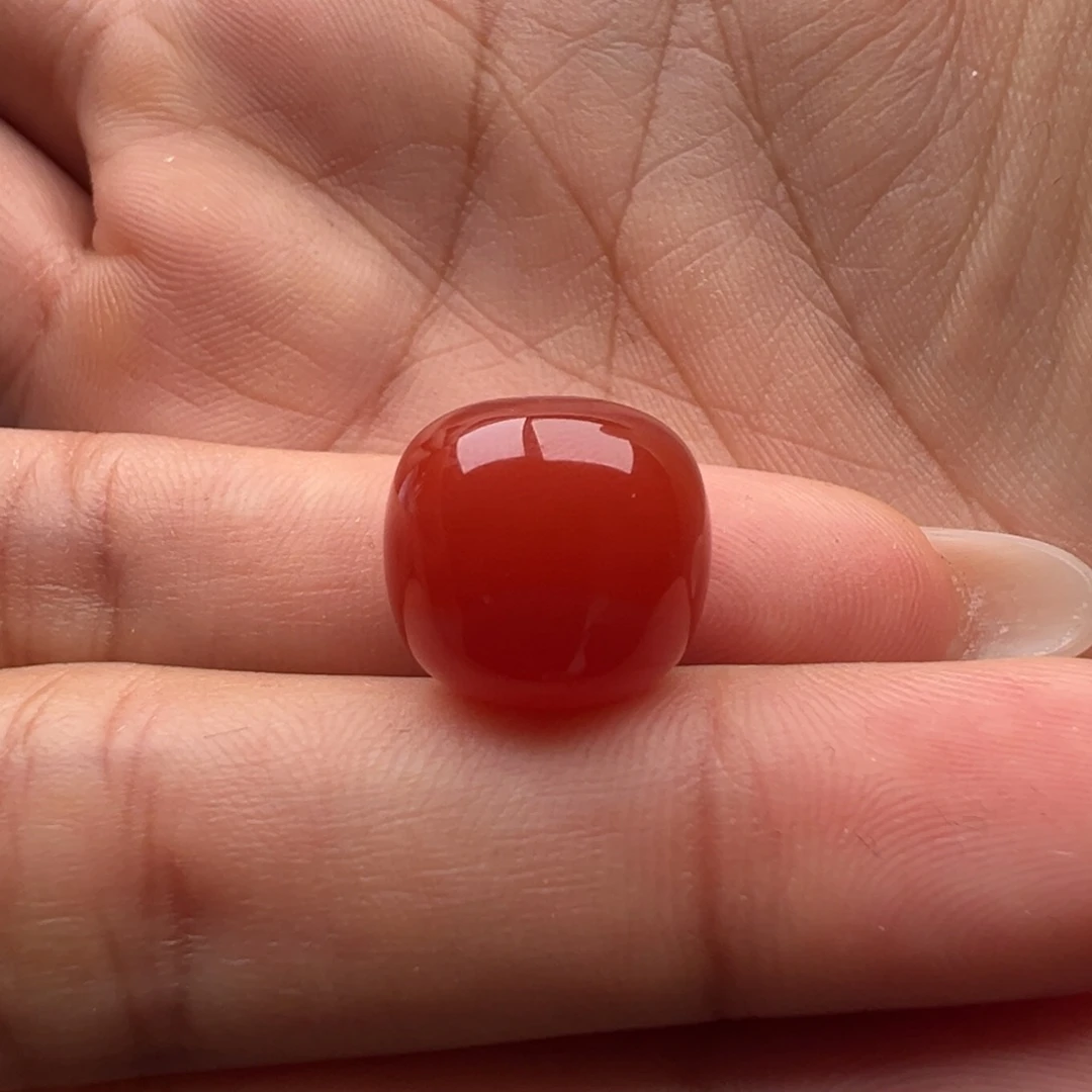 南红玛瑙未镶嵌老型13.5x12.5白纹