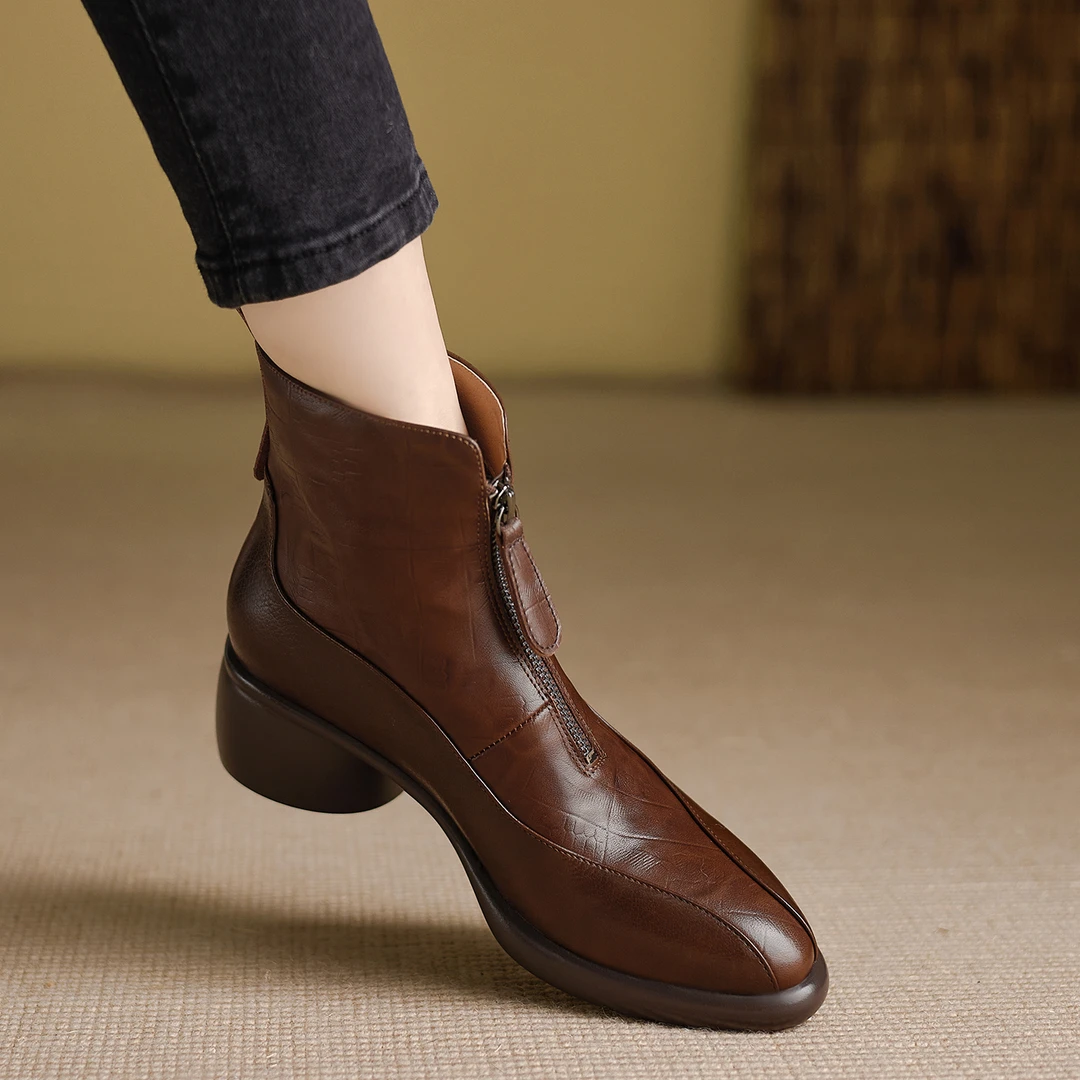 不累脚手工女鞋5.5cm~阔腿裤必备鞋冬季新款鞋子女款爆款2025新款