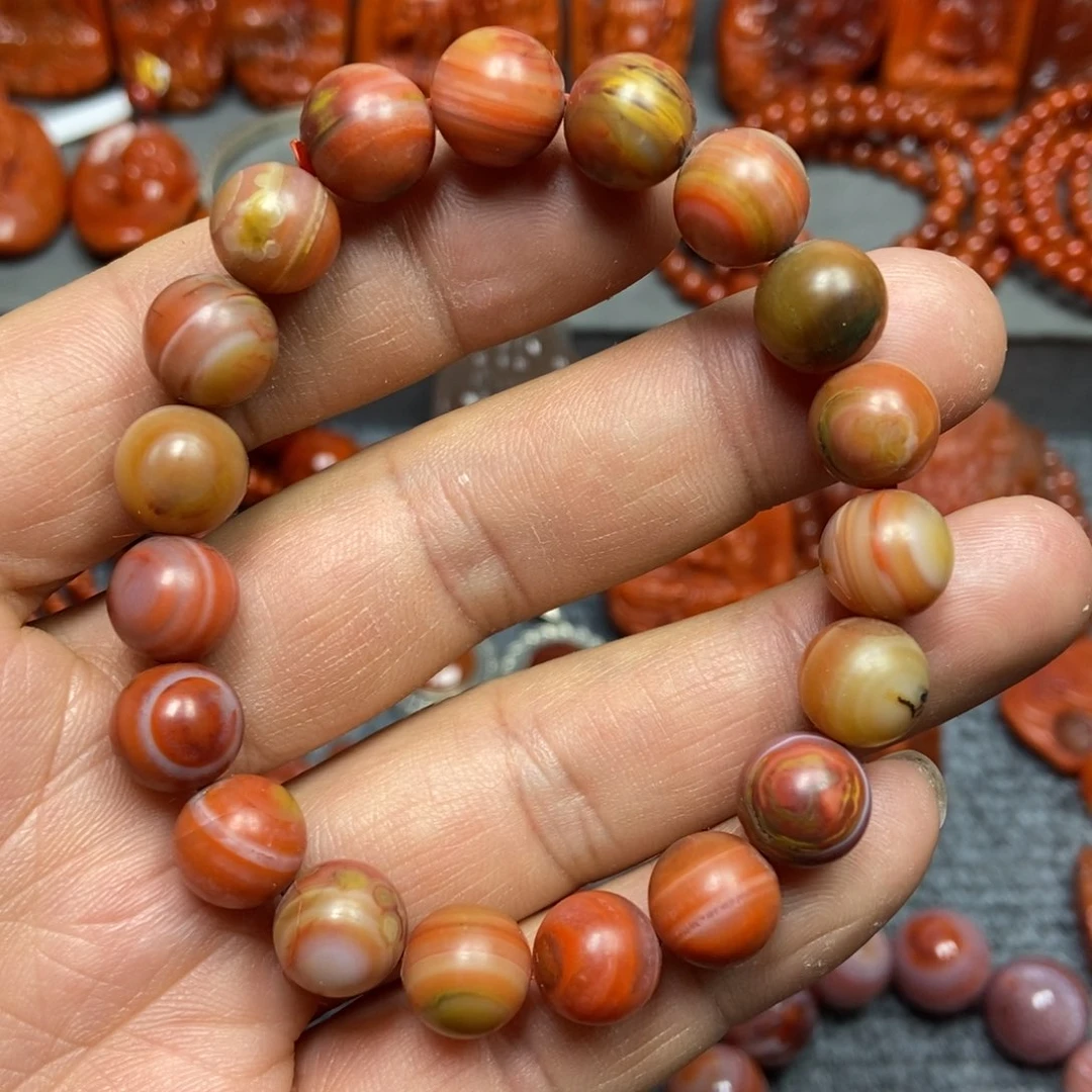 南红玛瑙手串未镶嵌10mm