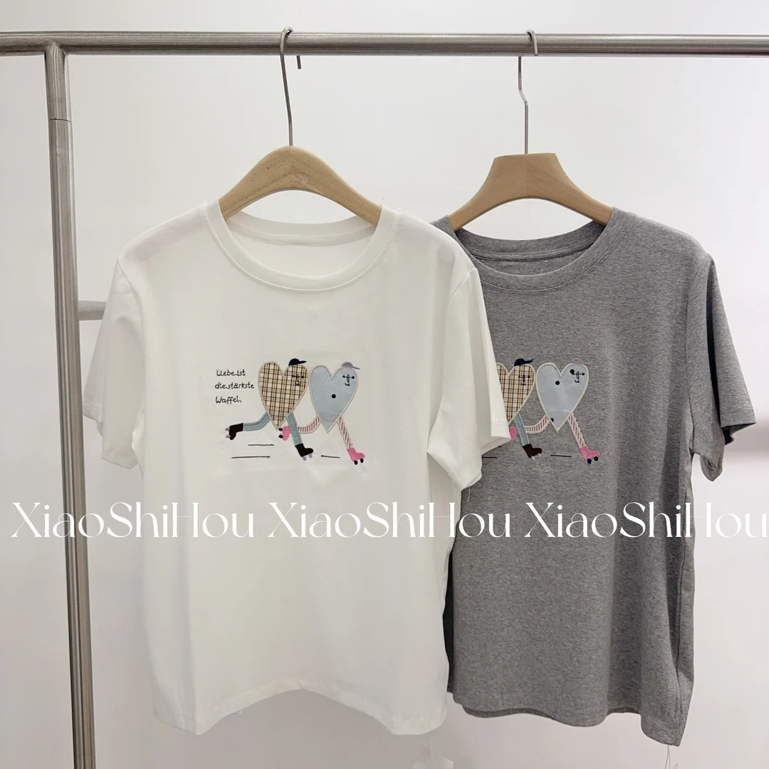 小时候女装店（No退No换）英文爱心短袖6556