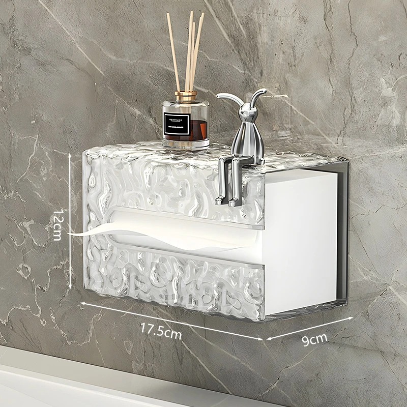 轻奢纸巾盒家用卫生间免打孔壁挂式厕所纸巾盒卫生间厕纸盒收纳盒