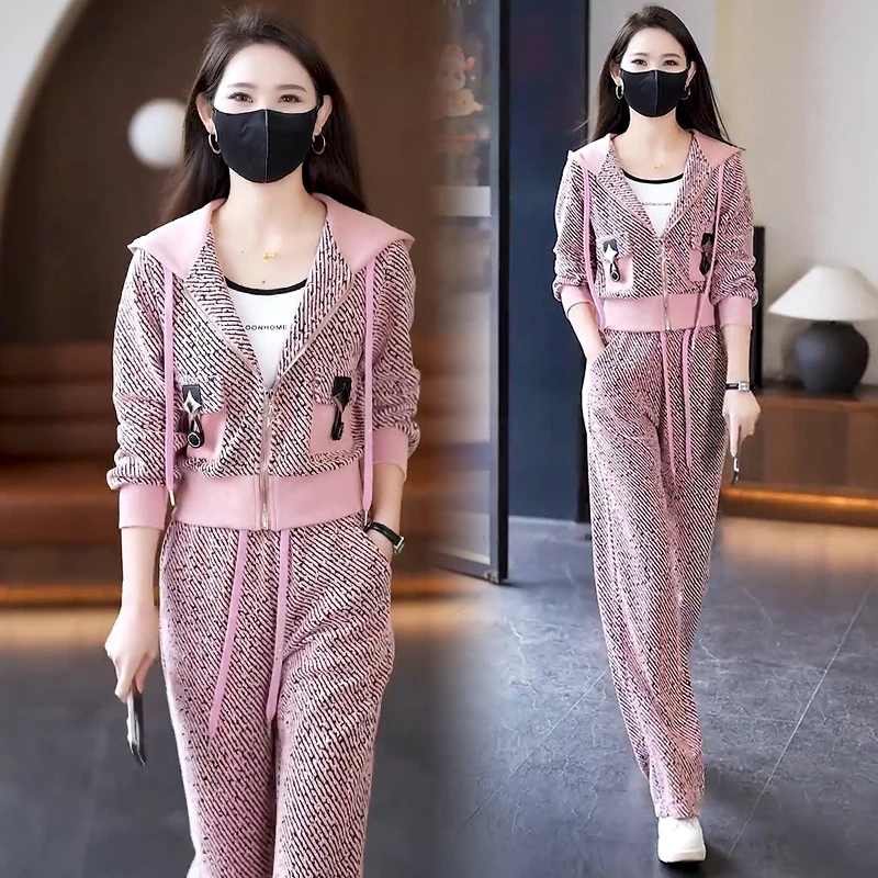 套装秋装2025年新款洋气质网红女装春秋职业休闲时尚运动服两件套