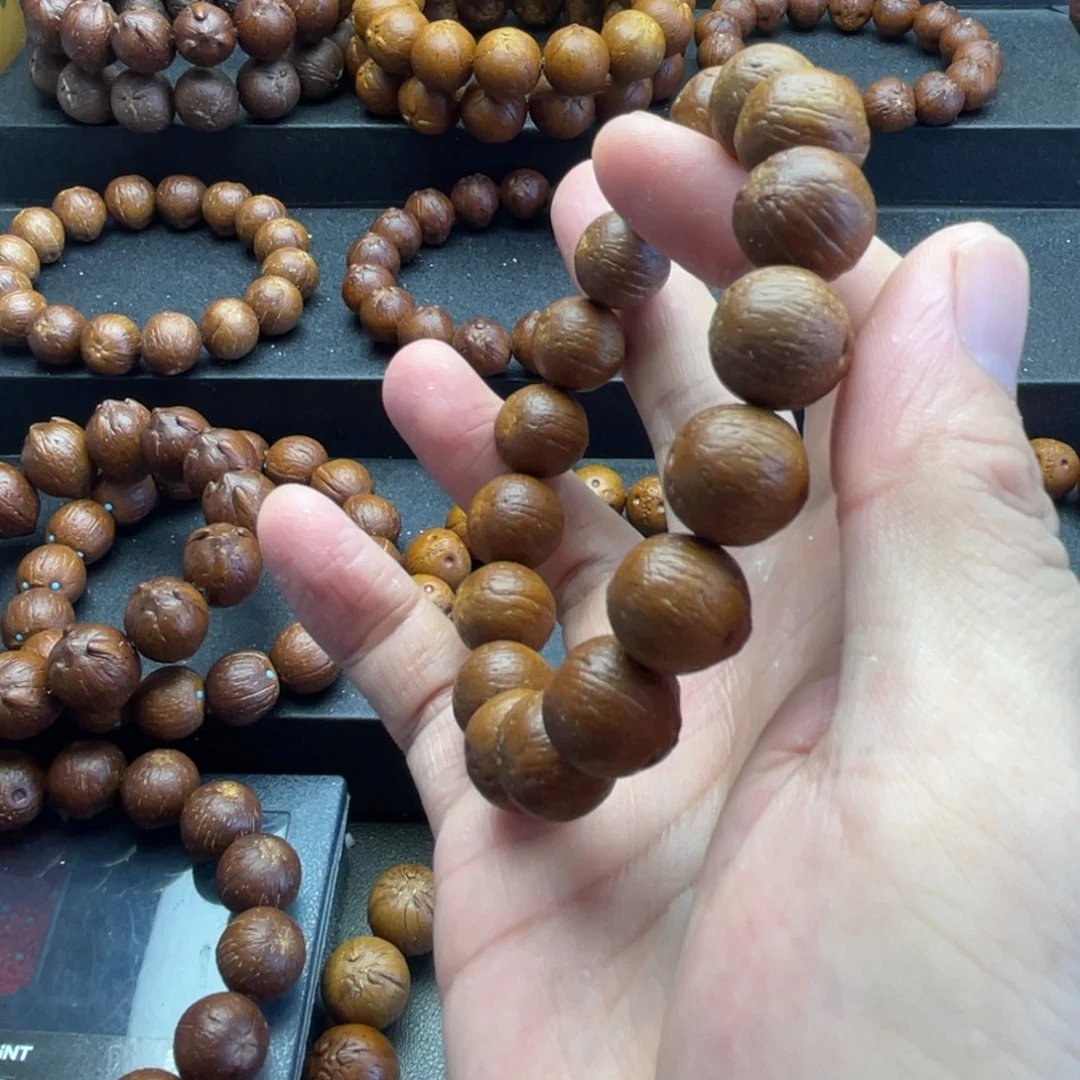 紫金鼠手串14尺寸纯圆