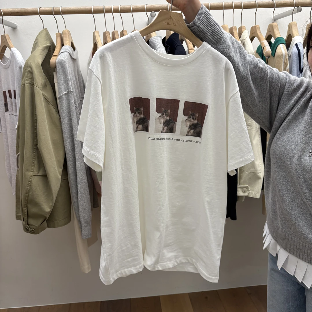 【非凡领域】韩国正品/NO退/able/三只小猫/短袖/020615